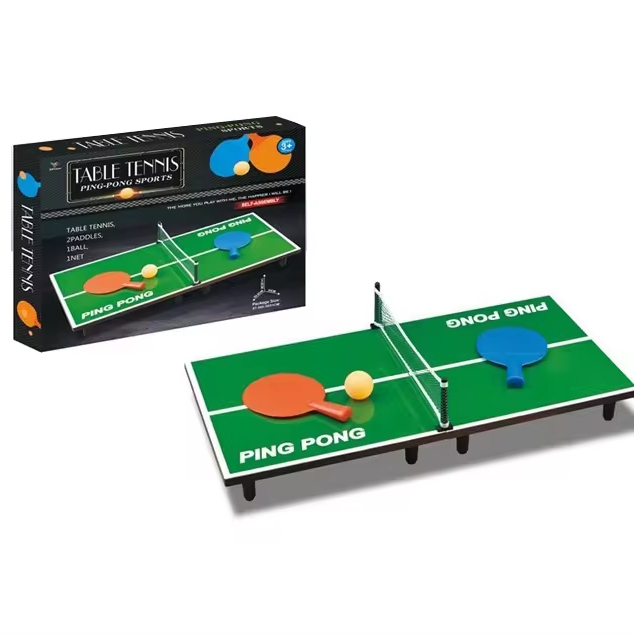 New Indoor Mini Wooden Table Tennis Set Children's Educational Sport Toys Plastic Material New Style Ping Pong Table