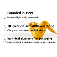 Alitas de Pollo Fritas 60g, Receta Clásica de 20 Años, Piel Crujiente y Carne Jugosa, Empacadas Individualmente en Bolsa