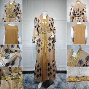469 di lusso <span class=keywords><strong>Aya</strong></span> donna abito musulmano Ar Robe Dubai maglia abiti caftani ricamati donna abbigliamento islamico <span class=keywords><strong>Aya</strong></span> <span class=keywords><strong>2</strong></span> pezzi Set - Product Image 5