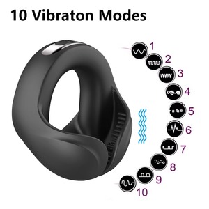 Anneau de Retardement Masculin en Silicone à Télécommande, Anneau Triple Verrouillage en Silicone pour Retarder l'Éjaculation, Produits pour Adultes - Product Image 3