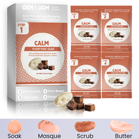 Système de spa pour les pieds en 4 étapes au lait d'avoine et au sucre brun, kit de pédicure professionnel de luxe pour salon de manucure, ensemble de soins spa