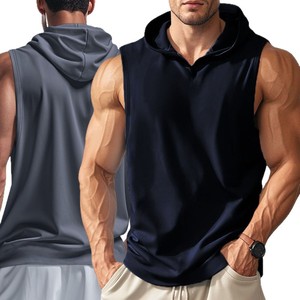 <span class=keywords><strong>Gilet</strong></span> <span class=keywords><strong>d</strong></span>'<span class=keywords><strong>été</strong></span> léger à séchage rapide pour hommes pour l'entraînement Fitness <span class=keywords><strong>d</strong></span>écontracté respirant anti-boulochage col en V tricoté <span class=keywords><strong>sans</strong></span> manches - Product Image 5