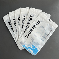 Sachet en plastique auto-scellant à fermeture éclair, imprimé en héliogravure, durable, pour accessoires de téléphonie mobile, avec clip de suspension pour étagères