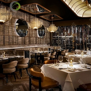 Set di Arredamento <span class=keywords><strong>per</strong></span> Ristorante Moderno e Lussuoso, Sedia e Tavolo in Pelle a Doppio Lato, Divano e Panca <span class=keywords><strong>per</strong></span> Bar e Ristorante - Product Image 5