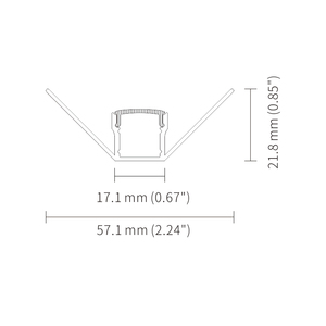 Profil de lavage de mur d'<span class=keywords><strong>angle</strong></span> d'extrusion de canal d'aluminium K7-1, cloison sèche, éclairage de panneau large, profilé <span class=keywords><strong>LED</strong></span> en aluminium de gypse sans garniture - Product Image 3
