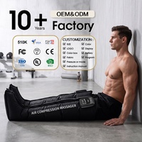 Masseur de jambes à compression d'air Bottes de récupération pieds jambes Pressothérapie Percussion