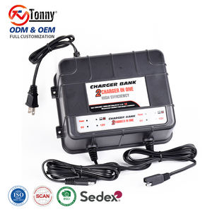 Chargeur de <span class=keywords><strong>batterie</strong></span> au plomb à 2 banques intelligent 5A <span class=keywords><strong>12V</strong></span>/6V pour voiturette de golf et automobile, chargeur rapide étanche certifié CE AGM GEL MF - Product Image 1