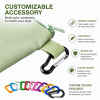 Pochette de rangement en tissu polyester léger avec fermeture éclair pour cosmétiques, papeterie, gadgets de voyage, cadeaux promotionnels, impression sérigraphique de logo, sacs publicitaires