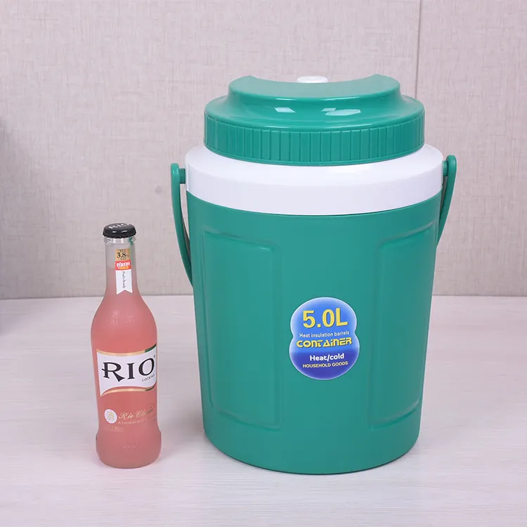5L plastik serin sürahi yalıtımlı taşınabilir soğutma kutusu bira araba ve açık hava etkinlikleri için buz kovası soğutucu sürahi