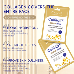 OEM-Gesichtsmaske Kollagen feuchtigkeitsspendende Reparatur <span class=keywords><strong>Anti</strong></span>-Aging Kollagen-Maske elastische Gesichtsmaske Blatt - Product Image 3