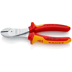 KNIPEX 74 06 180 SB Alicates de Corte Diagonal de Alta Resistencia con Mangos Aislados y Empuñaduras Multicomponentes Hechos en Alemania - Product Image 1