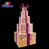 3d oso motivo luz al aire libre de la decoración de la Navidad luz led escultura de luz IP65 2D impermeable de vacaciones