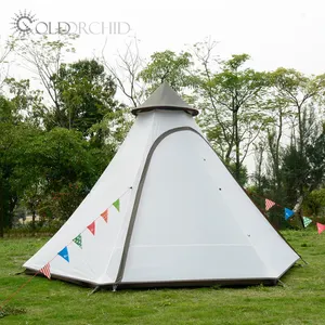 3-4 Persoon Camping Tipi Tent Dubbele Laag Outdoor Indian Teepee Bell Tent