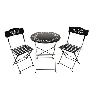 Juego de bistró italiano, Metal plegable de mesa de comedor, sillas, Patio <span class=keywords><strong>Popular</strong></span> exterior, cafeterías, hoteles, patios traseros, muebles para sala de estar - Product Image 4