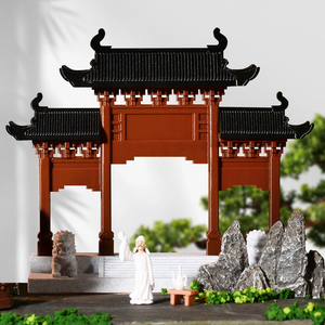 Chinese Stijl Mini Paviljoen Model-Oude Architectuur Microlandschap Voor <span class=keywords><strong>Aquarium</strong></span>, Bonsai & Zand Tafeldecoratie - Product Image 1