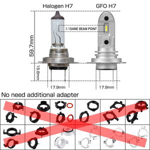 Gview <span class=keywords><strong>GFO</strong></span> Mini tamaño coche LED faro 12V 3600lm blanco H7 H18 luz LED Auto bombilla OEM Kit de conversión de luz automotriz - Product Image 2