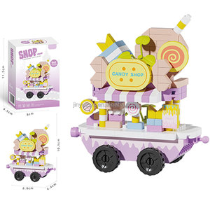 Bloques de Construcción de <span class=keywords><strong>la</strong></span> Escena Urbana: Tienda de Té, Camión de Flores, Escena Callejera, Juguetes de Ensamblaje, <span class=keywords><strong>Ladrillos</strong></span>, Sets de Bloques de Construcción, Juguetes Educativos para Niños - Product Image 3