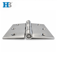 Charnière de porte en acier inoxydable 3,5 pouces US32D, finition 2,2 mm d'épaisseur, charnière de porte à coin carré pour porte de sécurité