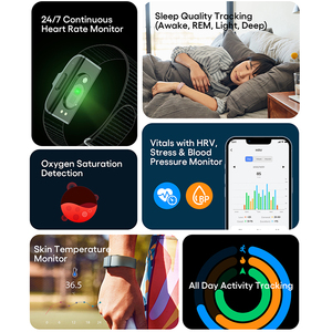 Pulseras Inteligentes sin Pantalla, Dispositivo de Seguimiento, Monitor de Frecuencia Cardíaca ECG, Resistente al Agua IP68, Oxígeno en Sangre, <span class=keywords><strong>Reloj</strong></span> <span class=keywords><strong>Inteligente</strong></span> Android para <span class=keywords><strong>Mujer</strong></span> 2025 - Product Image 3