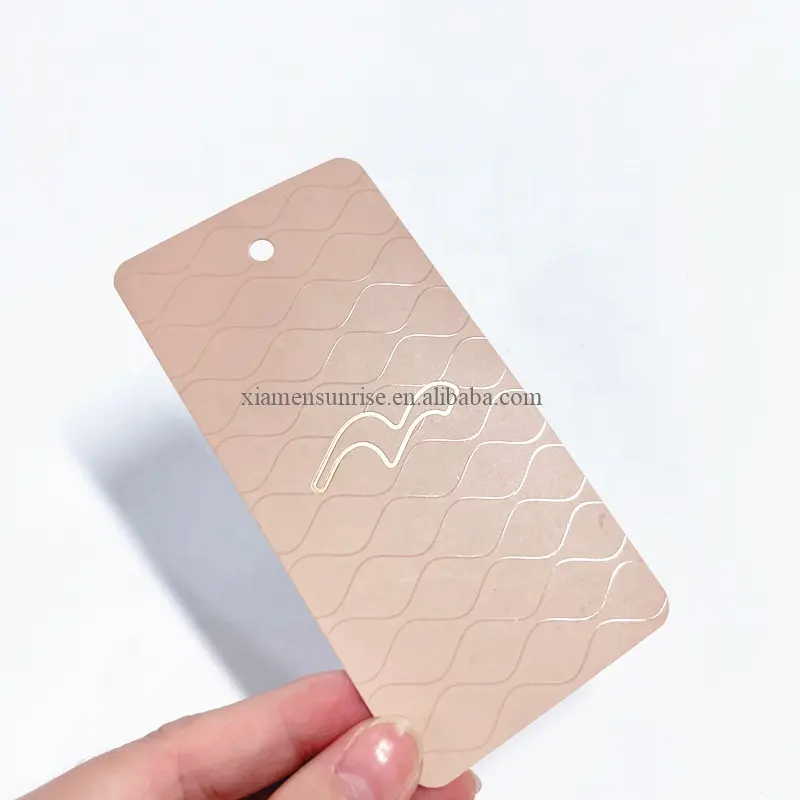 Customized logo print paper hand tag with eyelet quick customization of sock tags