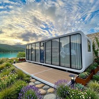 Maisonnette modulaire préfabriquée en forme de cabane Apple pour l'extérieur, maison mobile compacte, maison conteneur pour la vie en plein air, directement de l'usine