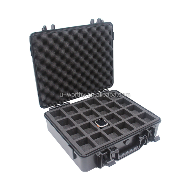 IP67 Waterproof Shockproof Foam 24-Piece Watch Carry Case-Heavy Duty Durable ABS Material Customized OEM Supported