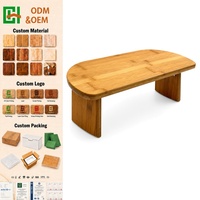 Banc de méditation en bambou CHOMECO, siège pliable pour le sol, tabouret zen portable avec pieds courbés pour le yoga, la maison et le bureau
