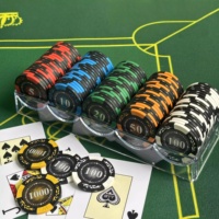 Jetons de poker en argile personnalisables de 14 g avec motif blé, jetons de casino haut de gamme pour club de poker, prix direct usine