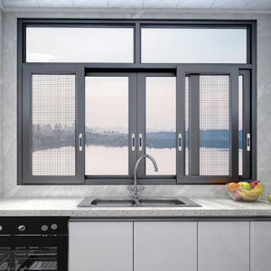 <span class=keywords><strong>Precio</strong></span> al por mayor de aluminio silencioso doble vidrio cocina <span class=keywords><strong>ventanas</strong></span> <span class=keywords><strong>correderas</strong></span> con mosquitera persianas - Product Image 3