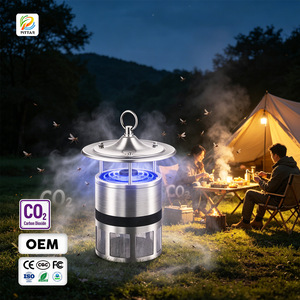 Tueur de moustiques Pittar Co2 en acier inoxydable, électrique, pour usage extérieur, camping, intérieur, plus de 61 m² - Product Image 1