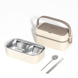 Boîte à lunch en acier inoxydable avec couverts, multi-compartiments, portable, multifonctionnelle, boîte à <span class=keywords><strong>bento</strong></span> <span class=keywords><strong>hermétique</strong></span> pour enfants et adultes - Product Image 4