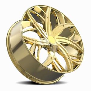 Jantes en alliage premium SJ 1 pièce, finition chrome doré, 18, 20, 22, 24 pouces pour voitures classiques Impala, Caprice, Monte Carlo, style vintage - Product Image 4
