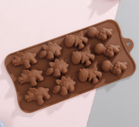 Moule à chocolat en silicone en forme d'animal drôle pour outils de gâteau pour la cuisson et la décoration de vos desserts