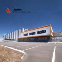 Atelier d'usine moderne en acier sur mesure, structure métallique solide, résistant au vent, à faible coût, pour garage public communautaire LIBIDA