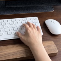 Repose-poignets ergonomique Waldo en bois de noyer massif, plusieurs tailles, pour clavier mécanique, idéal bureau et domicile