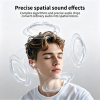 Auriculares Profesionales de Oreja Abierta, Auriculares Inalámbricos con Clip para la Oreja, BT 5.4, Resistentes al Agua IPX5, Auriculares Deportivos con 30 Horas de Reproducción para Correr y Gimnasio