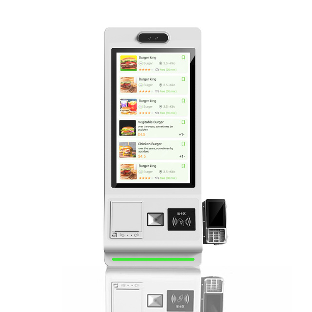 Touch Screen Self Service Ordering Kiosk Floor Standing Restaurant Self Order Payment Machine for Fast Food Milk Tea Shop