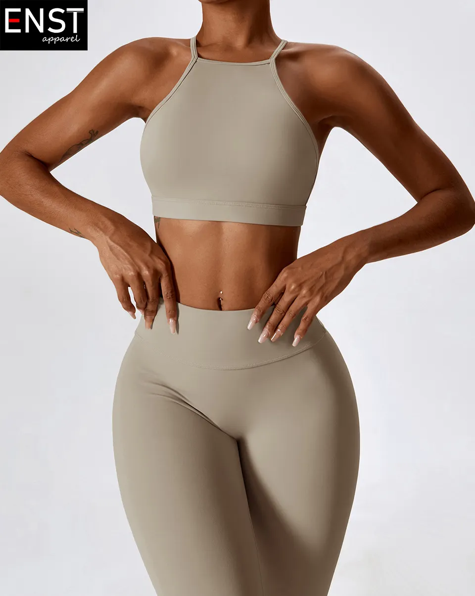 Ropa activa personalizada para mujer, traje de Yoga, cintura alta, levantamiento de glúteos, entrenamiento, conjuntos de mallas de Yoga, gimnasio, Fitness, ropa deportiva, conjunto de Yoga