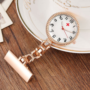 Hot Popular Women's Nurse's Watches Cute Quartz Vintage Pocket Watch with Stainless Steel Band Fob Brooch Keyring Watch - Product Image 2