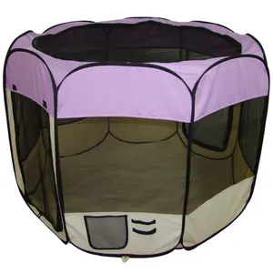 Comfortable Portable Pet Dog Fence Soft Foldable Pet Playpen With Carry Bag