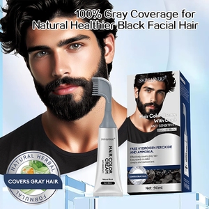 Fast Comb <strong>Hair</strong> <strong>Dye</strong> <strong>for</strong> <strong>Men</strong> Natural Black Herbal Formula Ammonia Free Gray Coverage OEM ODM <strong>Hair</strong> Color Cream Supplier - Product Image 4