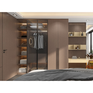 Tủ quần áo, tủ đựng đồ bằng gỗ mini, cửa trượt kính, dành cho trẻ em, phụ nữ, nam giới, người cao tuổi, phòng ngủ, phòng khách - Product Image 3