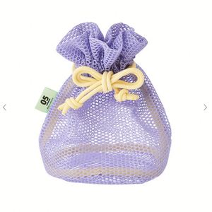 Mesh Drawstring Storage Bag with Cute Bow Design Travel Laundry Organizer Pouch for Clothes Toys Makeup Bathroom - Product Image 4