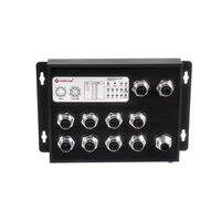 Xallcom X91010-M EN50155 M12 Switch Jaringan Industri 10 Port 1000M VLAN SNMP Kompatibel POE QoS Tahan Banting Terkelola 20G