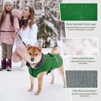 Manteau d'hiver imperméable personnalisé pour chien, fabriqué en usine BSCI, col moelleux, double bande réfléchissante, gilet de promenade extérieur pour chien, marque privée