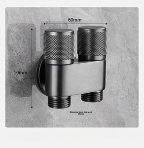 Robinet de pulvérisation pour <span class=keywords><strong>bidet</strong></span> à double commande G1/2, accessoire pour machine à laver les toilettes, cuisine, hôtel, vanne triangulaire en laiton - Product Image 5