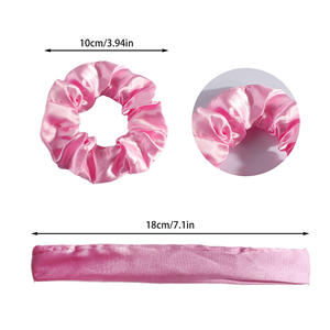 40 Pezzi <span class=keywords><strong>Elastici</strong></span> per <span class=keywords><strong>Capelli</strong></span> Viola e Rosa, Dolci Scrunchies in Raso di Seta per Uso Quotidiano, Regali per Compleanni di Ragazze - Product Image 3