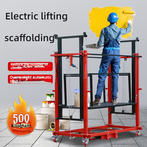 6 मीटर इलेक्ट्रिक मचान लिफ्ट पूरी तरह से स्वचालित रिमोट नियंत्रित लिफ्ट प्लेटफॉर्म तह समायोज्य रोलिंग मचान लिफ्ट - Product Image 5