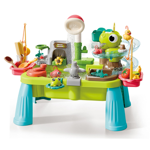 <span class=keywords><strong>YA</strong></span> XIN Jouet d'été pour enfants : Parc aquatique dinosaure en plastique avec robinet rotatif électrique et jouet de pêche pour la vaisselle - Product Image 1