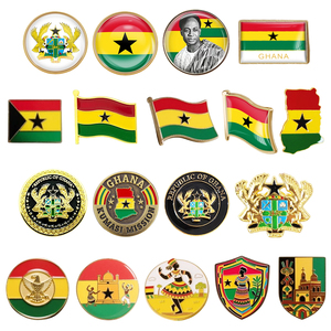 Pins de Solapa Personalizados con la Bandera de Ghana, Insignias Nacionales de Esmalte Suave, Escudo, Orgullo Africano, Broches Conmemorativos, Regalos Patrióticos de Turismo - Product Image 1